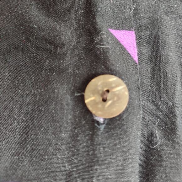 Aloha Hut Hawaii Purple Black Floral Casual Short Sleeve Hawaiian Shirt XL - Picture 5 of 5